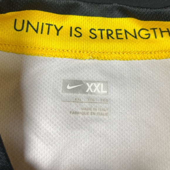 Nike Livestrong Men Cycling Jersey 2XL Black/White/Yellow Short Sleeve Fitted A4 - Picture 3 of 7